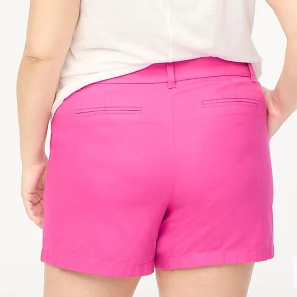 J. Crew Factory 5" Classic Chino Shorts in Soft Azalea Pink Sz 14 NEW - Picture 2 of 11